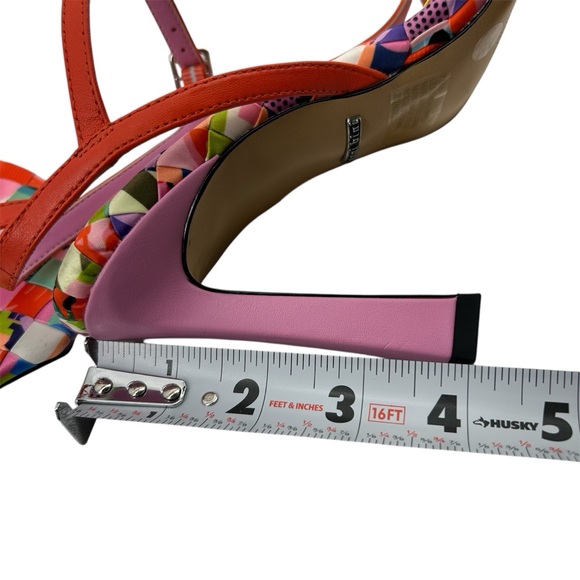 Gianni Bini Fionah Leather Multi color Strap Dress Heels Size 7.5 - Picture 8 of 8